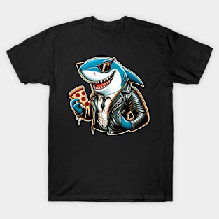 Funny Shark with Pizza, Pizza Lover T-Shirt